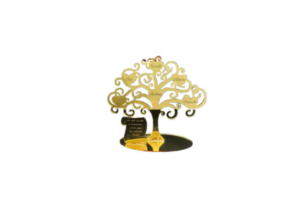 Albero della vita in plexiglass oro piccolo